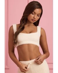 Oh Polly - Fluffy Knit Scoop-Neck Bralette - Lyst