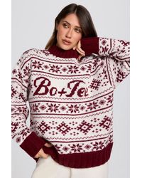 BO+TEE - Jacquard-Knit Oversized Jumper - Lyst