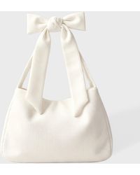 BO+TEE - Corduroy Bow Tote Bag - Lyst