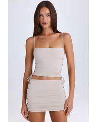 Oh Polly - Ruched Cut-Out Mini Skirt - Lyst