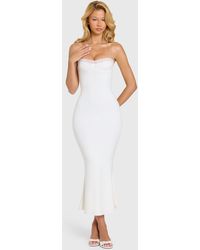 Oh Polly - Modal Lace-Trim Midaxi Dress - Lyst