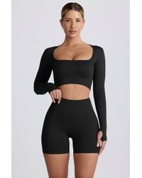 BO+TEE - Super Sculpt Seamless Long-Sleeve Crop Top - Lyst