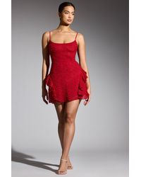 Oh Polly - Embellished Frill Mini Dress - Lyst