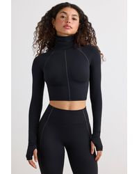 BO+TEE - Soft Active Turtleneck Crop Top - Lyst