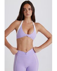BO+TEE - Soft Active Twist-Front Halterneck Sports Bra - Lyst