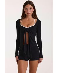 BO+TEE - Buttercloud Tie-Front Top - Lyst