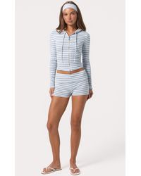 BO+TEE - Ribbed Jersey Mini Shorts - Lyst