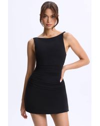 Oh Polly - Modal Ruched A-Line Micro Mini Dress - Lyst