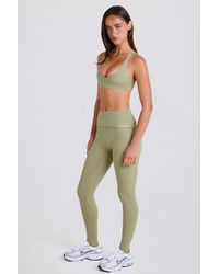 BO+TEE - Foldover Mid-Rise Stirrup Leggings - Lyst