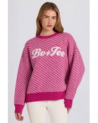 BO+TEE - Knit Logo Oversized Jumper - Lyst