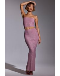 Oh Polly - Embellished Mid Rise Maxi Skirt - Lyst