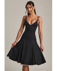 Oh Polly - Bow-Detail A-Line Midi Dress - Lyst