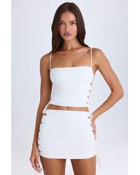 Oh Polly - Ruched Cut-Out Mini Skirt - Lyst
