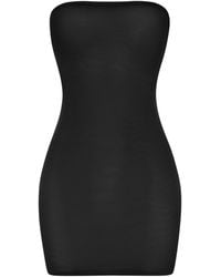 Oh Polly - Soft Sheer-Mesh Bandeau Mini Slip Dress - Lyst