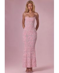 Oh Polly - Embellished Square Neck Maxi Dress - Lyst