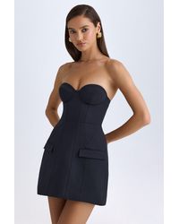 Oh Polly - Strapless Structured Tulip Mini Dress - Lyst
