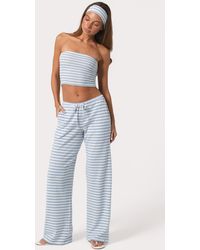 BO+TEE - Ribbed Jersey Low-Rise Trousers - Lyst