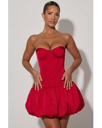 Oh Polly - Cut-Out Bubble Hem Corset Mini Dress - Lyst