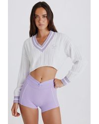 BO+TEE - Cable Knit Cotton Cropped Jumper - Lyst