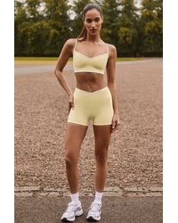 BO+TEE - Soft Active Wrapover Contrast Mini Shorts - Lyst