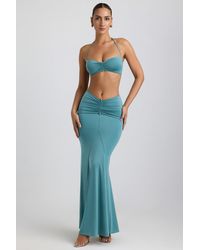 Oh Polly - Slinky Jersey Hardware Detail Maxi Skirt - Lyst