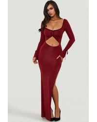 Oh Polly - Ruffle-Trim Cut-Out Maxi Dress - Lyst