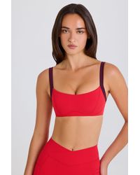 BO+TEE - Soft Active Contrast-Trim Sports Bra - Lyst