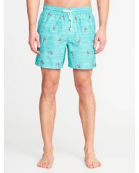 old navy flamingo swim trunks