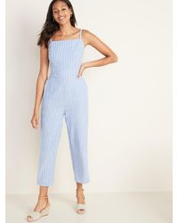 old navy black linen jumpsuit