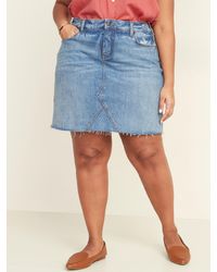 old navy plus size denim skirt
