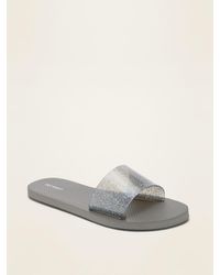 old navy metallic flip flops