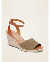 chambray espadrille wedges