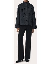 Jonathan Simkhai - Siena Embellished Wool Funnel Jacket - Lyst