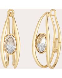 Moritz Glik - Diamond & 18K Cascavel Shaker Hoop Earrings - Lyst