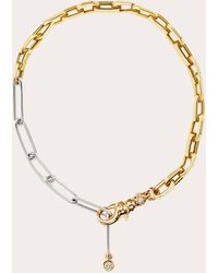 Milamore - Diamond & 18k Gold Duo Chain Jr. Bracelet - Lyst
