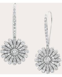 Sheryl Lowe - Diamond Pavé Daisy Drop Earrings - Lyst