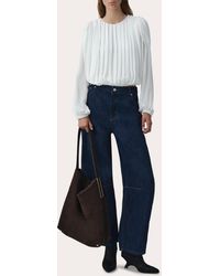 Jonathan Simkhai - Frida Silk Georgette Gathered Blouse - Lyst