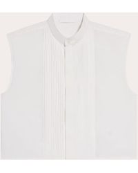 Helmut Lang - Sleeveless Tuxedo Shirt - Lyst