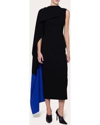 ROKSANDA - Edith Asymmetric Cape Effect Crepe Midi Dress - Lyst