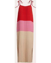 Eleven Six - Simone Pleated Color Block Midi Dress - Lyst