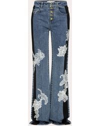 Hellessy - Zion Embroidered Lace Straight-Leg Jeans - Lyst
