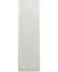 Jonathan Simkhai - Reign Beaded Pearl Strapless Gown - Lyst