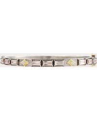 Armenta - Diamond & Morganite Two-Tone Baguette Bracelet - Lyst