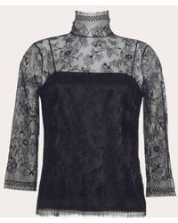 Adam Lippes - Chantilly Lace Turtleneck Top - Lyst