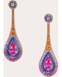 Anabela Chan - Sapphire & Spirulina Fruit Gem Sunset Elixir Drop Earrings - Lyst
