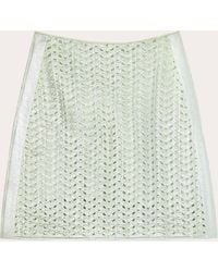 St. John - Lacquered Crochet Knit Mini Skirt - Lyst