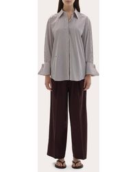 JOAEN - Lowell Stripe Italian Cotton Button-Up Top - Lyst