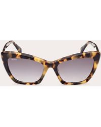 Max Mara - Shiny Tokyo Tortoise & Smoke Gradient Cat-eye Sunglasses - Lyst