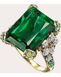 Anabela Chan - Diamond & Emerald Cinderella Ring - Lyst