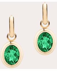 Goshwara - Emerald & 18K Limited Edition Hoop Drop Earrings - Lyst
